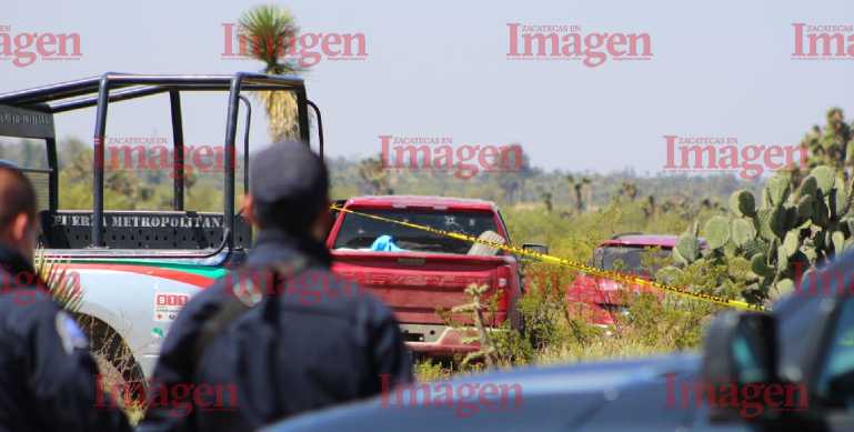 Los cuerpos se encontraban dentro de dos camionetas baleadas. | Foto: Imagen Zac