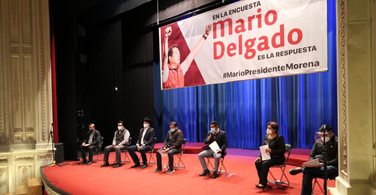 Diputados de Morena en Zacatecas manifestaron su desacuerdo con el TEPJF por la cancelación de la encuesta. | Foto: Miguel Alvarado.