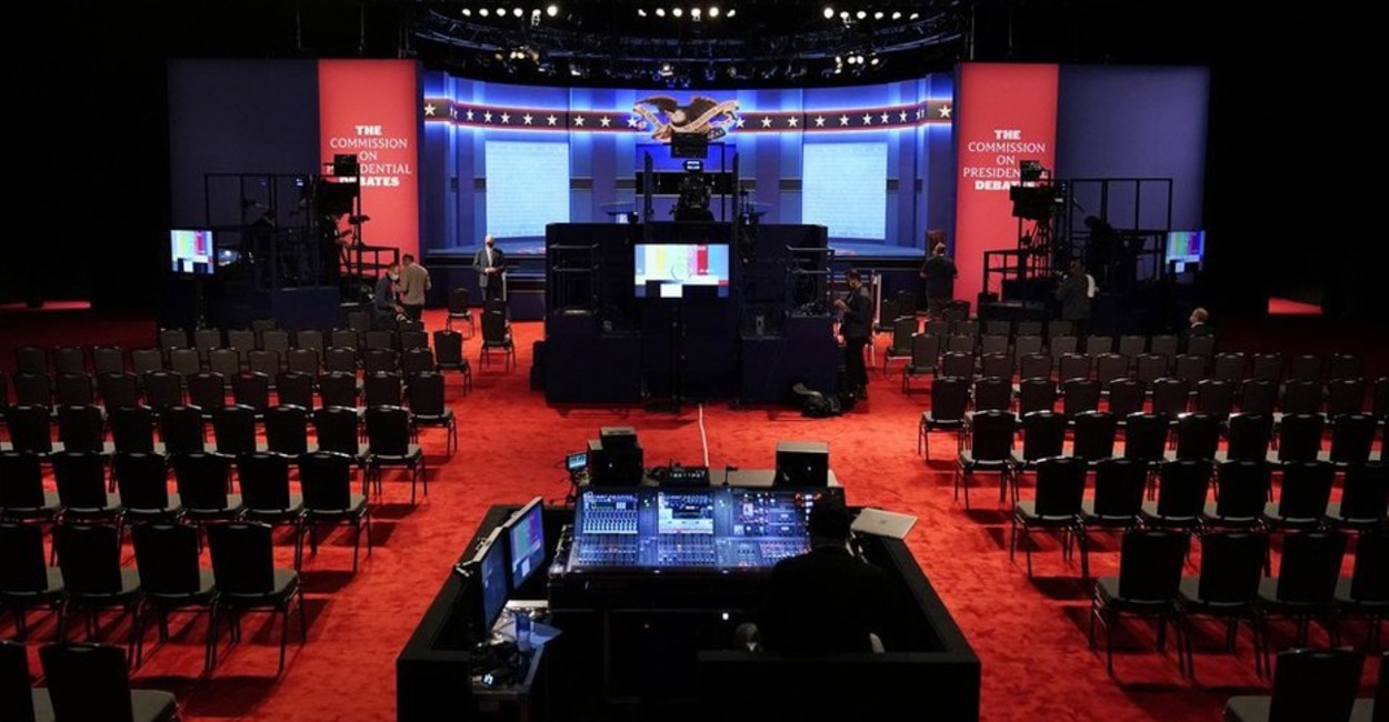 Preparaciones previo al debate presidencial Foto: Cortesía | AP