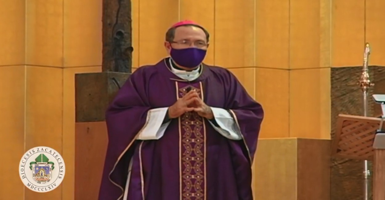 Sigifredo Noriega Barceló, Obispo de la Diócesis de Zacatecas. | Foto: captura de pantalla