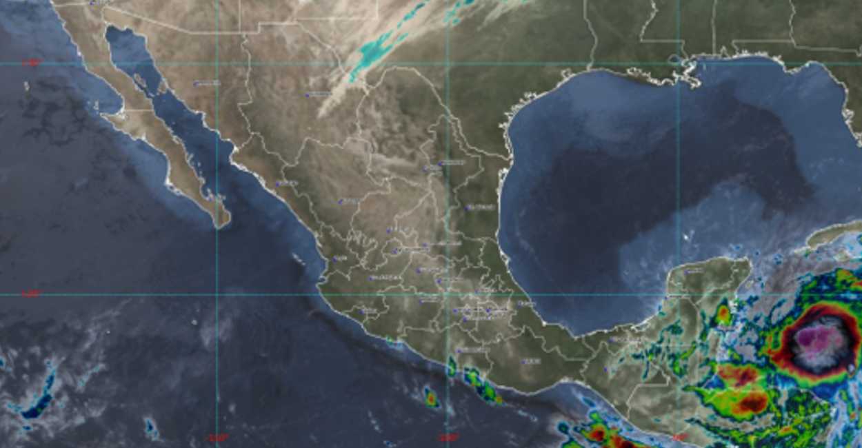 La tormenta tropical Zeta avanza hacía las playas de Yucatán. | Foto: CONAGUA Clima