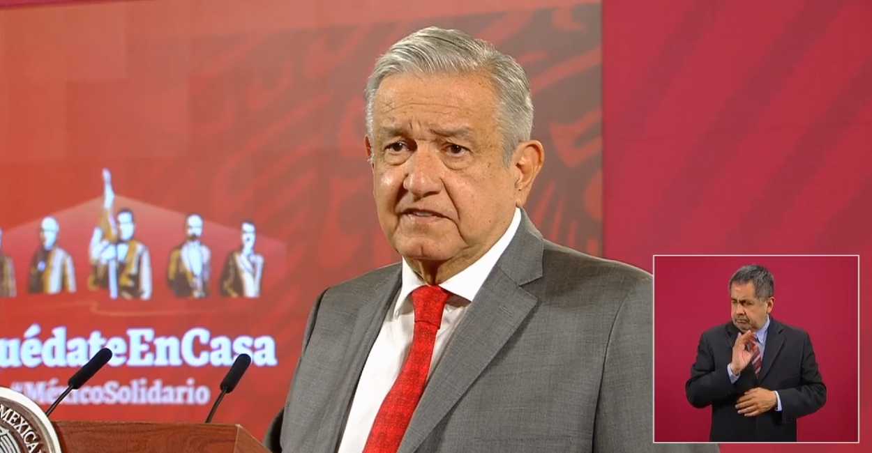 El presidente Andrés Manuel López Obrador durante la conferencia matutina.
