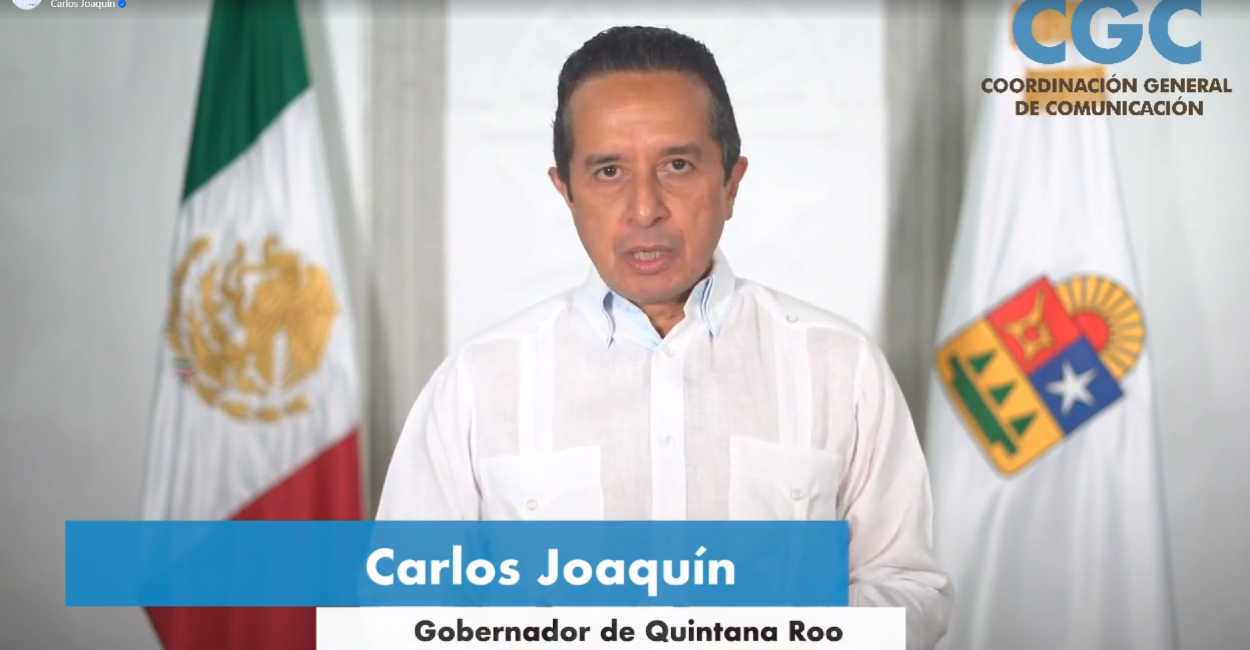 Carlos Joaquín, gobernador de Quintana Roo. | Foto: Captura de pantalla.
