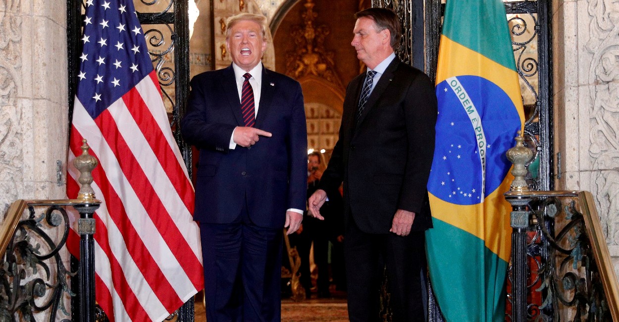 El presidente de Estados Unidos Donald Trump  con el presidente de Brasil Jair Bolsonaro. Foto: Reuters.