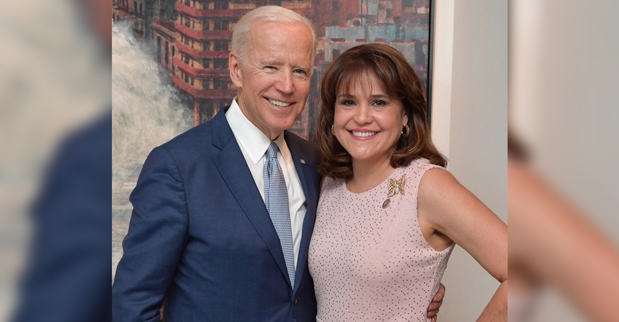 Joe Biden y Anette Taddeo. Foto: Instagram.