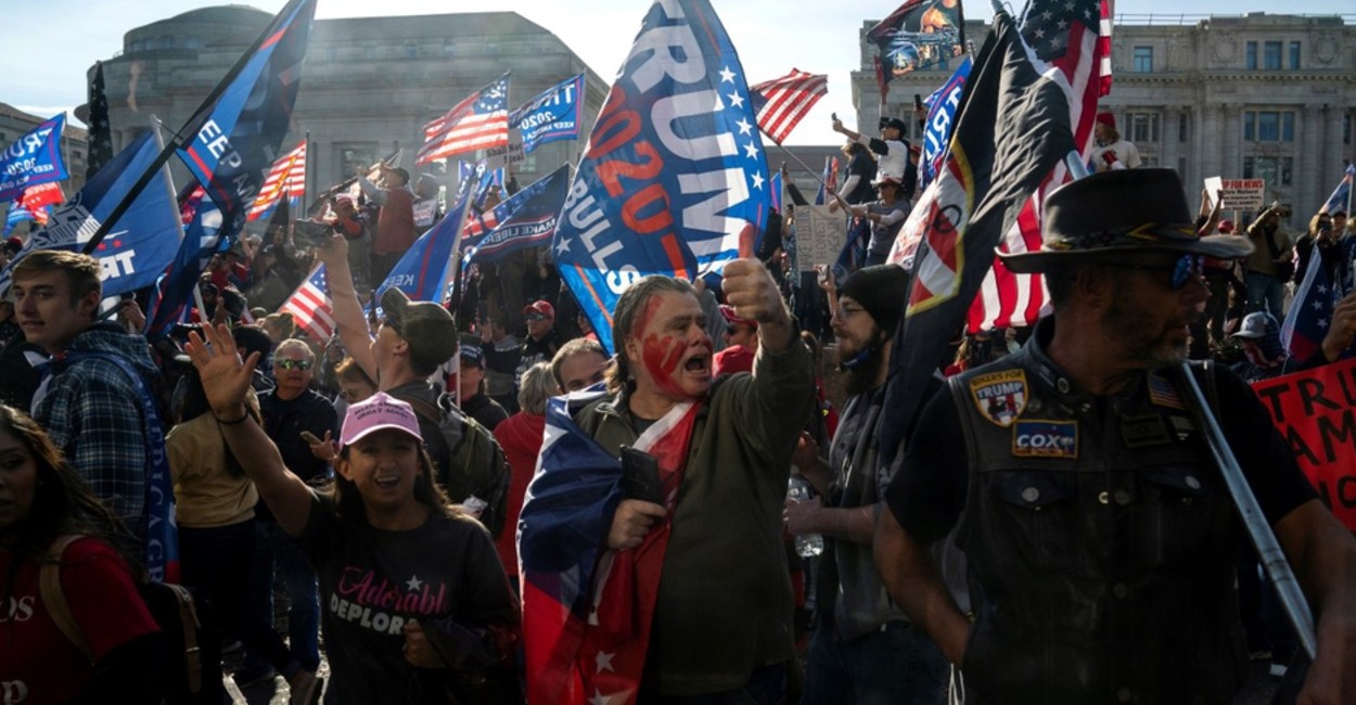 Los manifestantes se reunieron en Freedom Plaza, cerca de la Casa Blanca. | Foto: cortesía