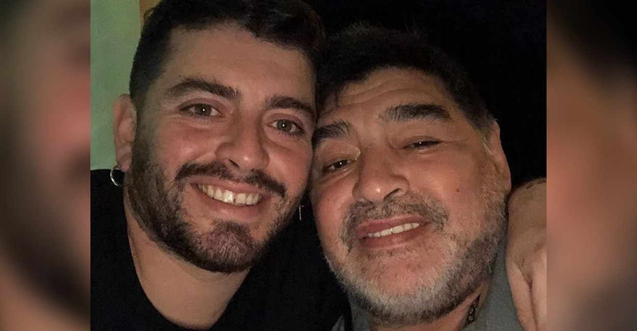 Diego Armando Maradona y su hijo (Instagram: @diegomaradonajunior)