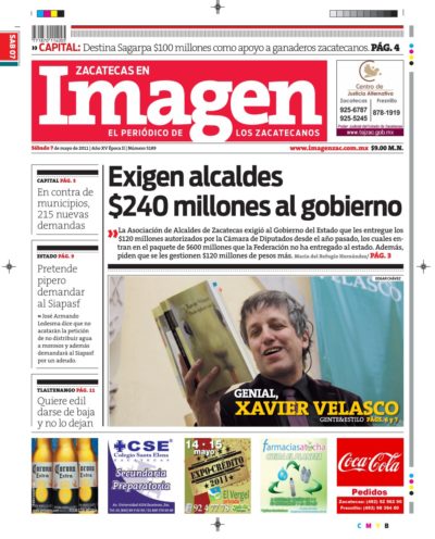Imagen Zacatecas edición del 07 de Mayo 2011
