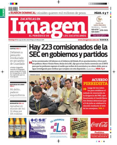 Imagen Zacatecas edición del 15 de Mayo 2011