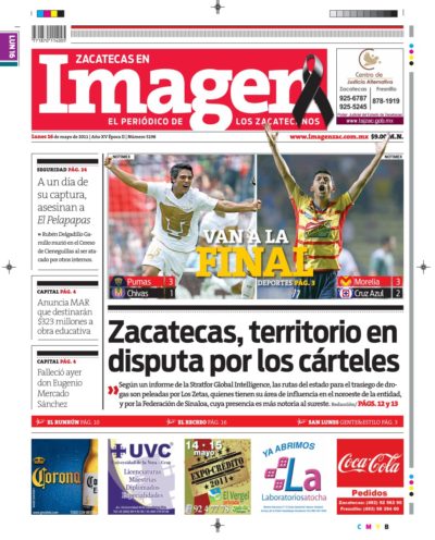 Imagen Zacatecas edición del 16 de Mayo 2011