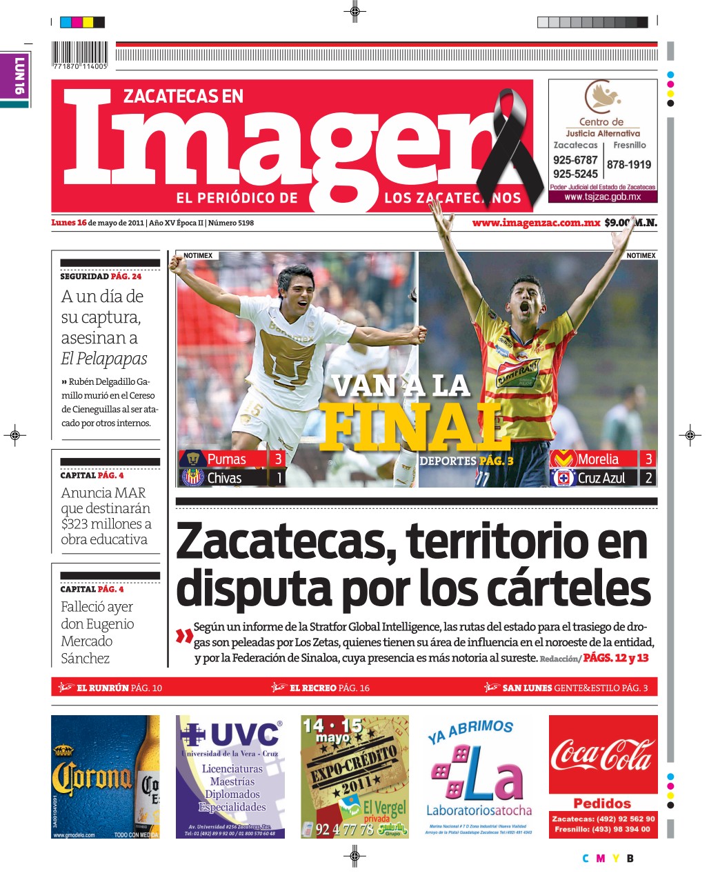 Imagen Zacatecas edición del 16 de Mayo 2011