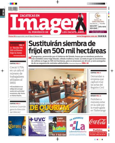 Imagen Zacatecas edición del 20 de Mayo 2011