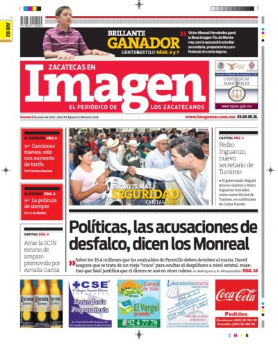 Imagen Zacatecas edición del 02 de Junio 2011