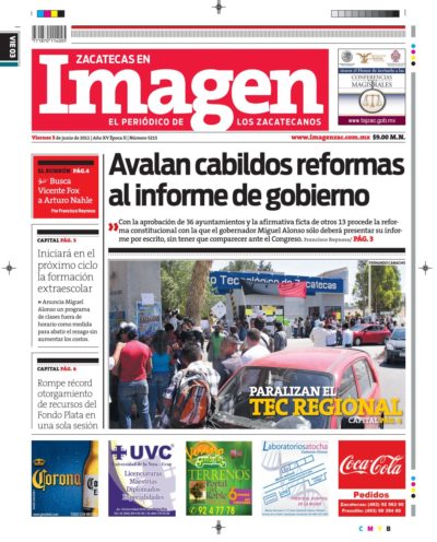 Imagen Zacatecas edición del 03 de Junio 2011