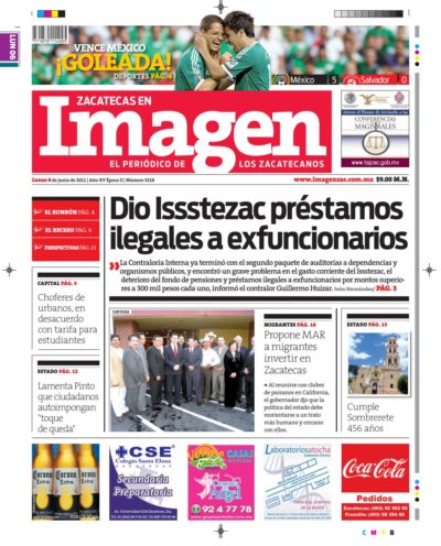 Imagen Zacatecas edición del 06 de Junio 2011