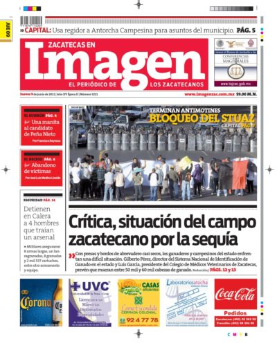 Imagen Zacatecas edición del 09 de Junio 2011