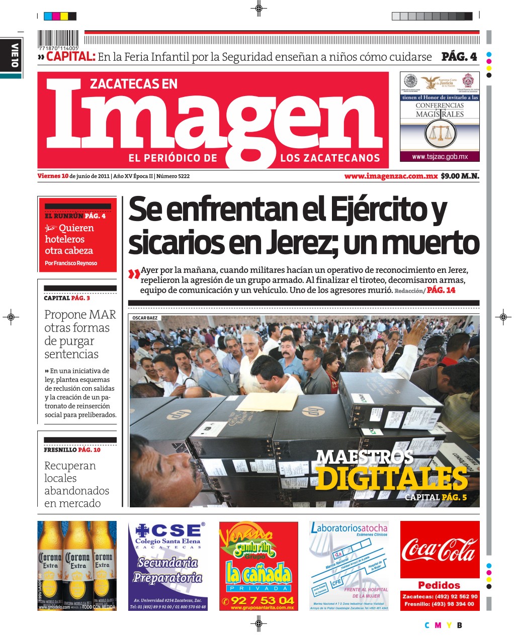Imagen Zacatecas edición del 10 de Junio 2011
