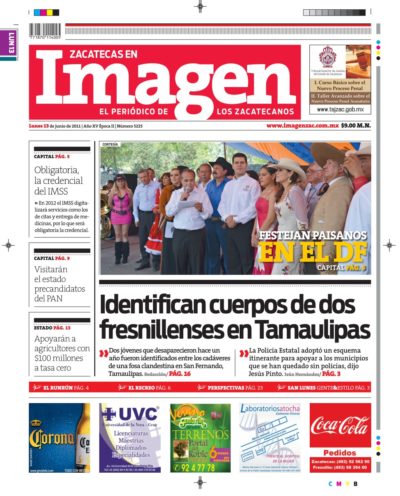 Imagen Zacatecas edición del 13 de Junio 2011