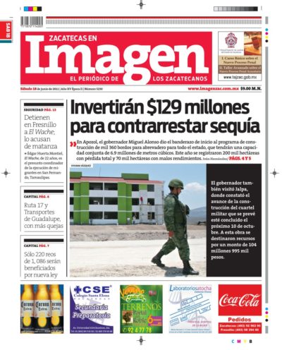 Imagen Zacatecas edición del 18 de Junio 2011