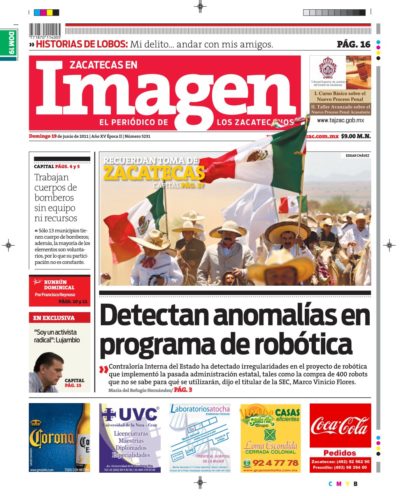 Imagen Zacatecas edición del 19 de Junio 2011