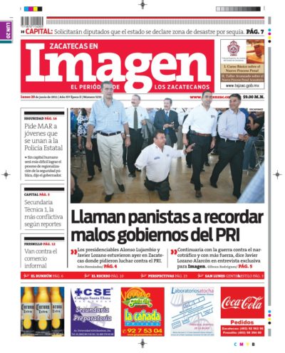 Imagen Zacatecas edición del 20 de Junio 2011