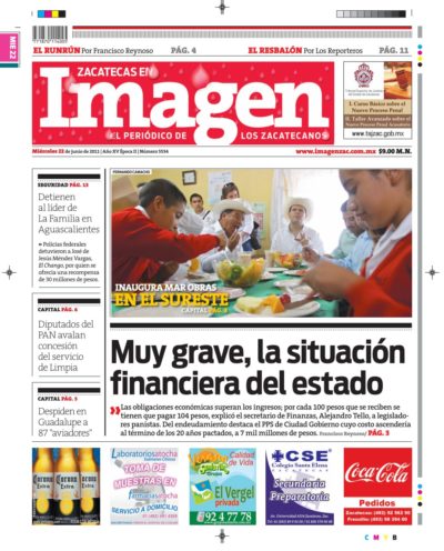 Imagen Zacatecas edición del 22 de Junio 2011