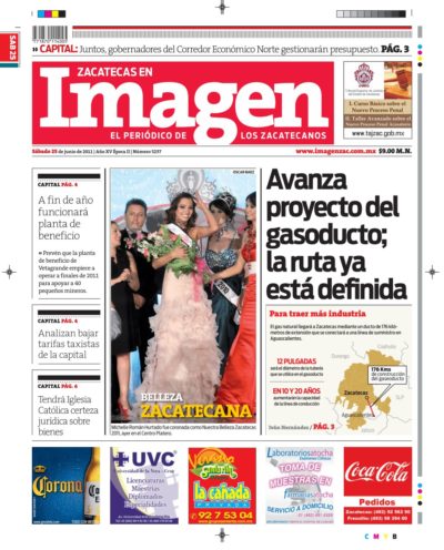 Imagen Zacatecas edición del 25 de Junio 2011