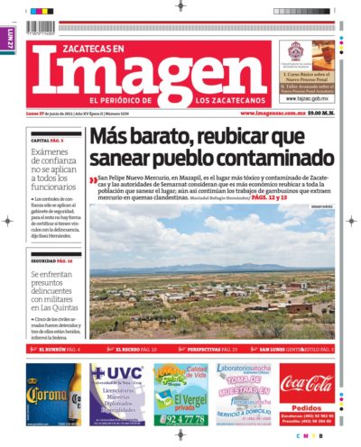 Imagen Zacatecas edición del 27 de Junio 2011