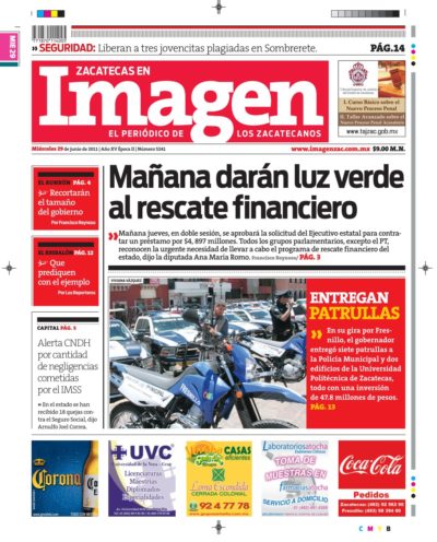 Imagen Zacatecas edición del 29 de Junio 2011