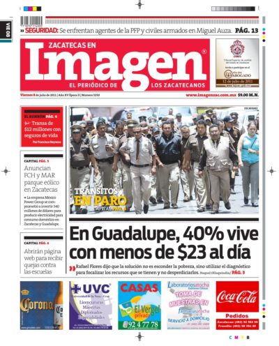 Imagen Zacatecas edición del 08 de Julio 2011