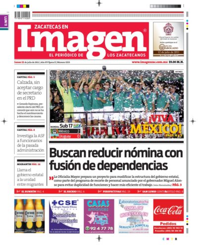 Imagen Zacatecas edición del 11 de Julio 2011