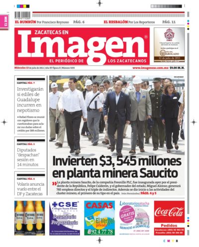 Imagen Zacatecas edición del 13 de Julio 2011
