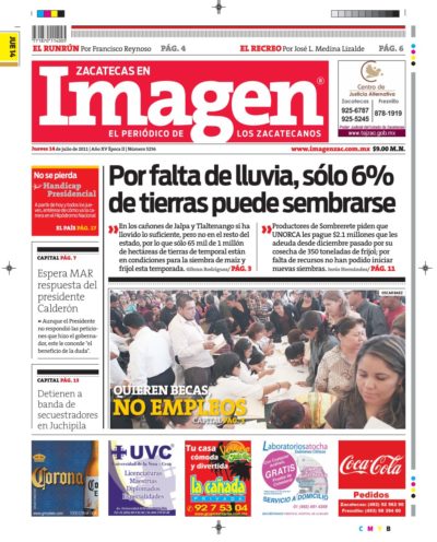 Imagen Zacatecas edición del 14 de Julio 2011