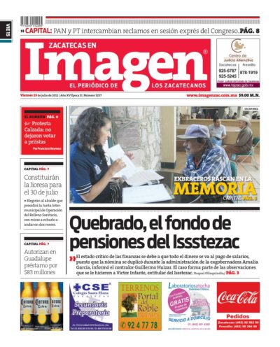 Imagen Zacatecas edición del 15 de Julio 2011