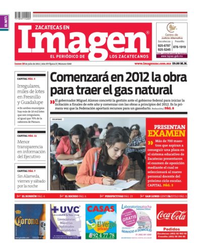 Imagen Zacatecas edición del 18 de Julio 2011