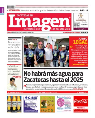 Imagen Zacatecas edición del 25 de Julio 2011