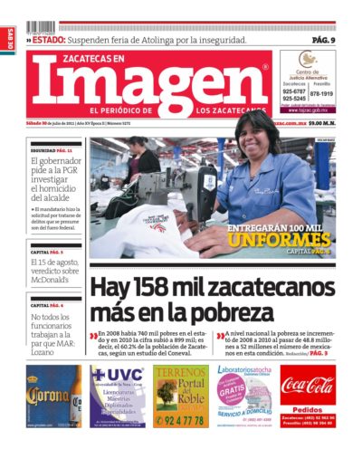 Imagen Zacatecas edición del 30 de Julio 2011