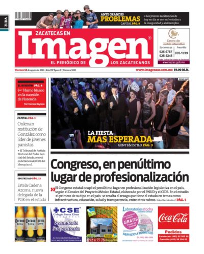 Imagen Zacatecas edición del 12 de Agosto 2011