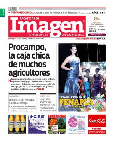 Imagen Zacatecas edición del 14 de Agosto 2011