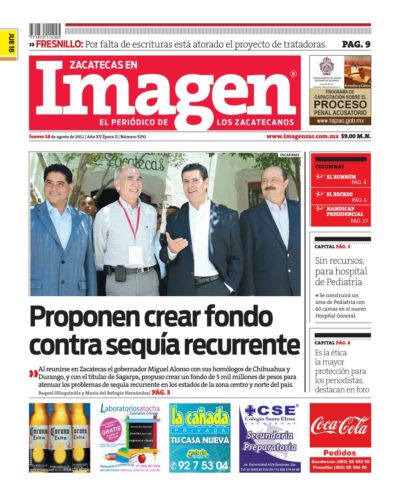 Imagen Zacatecas edición del 18 de Agosto 2011