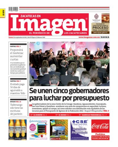 Imagen Zacatecas edición del 01 de Septiembre 2011