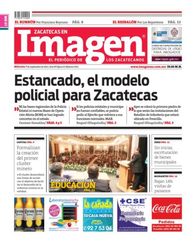 Imagen Zacatecas edición del 07 de Septiembre 2011