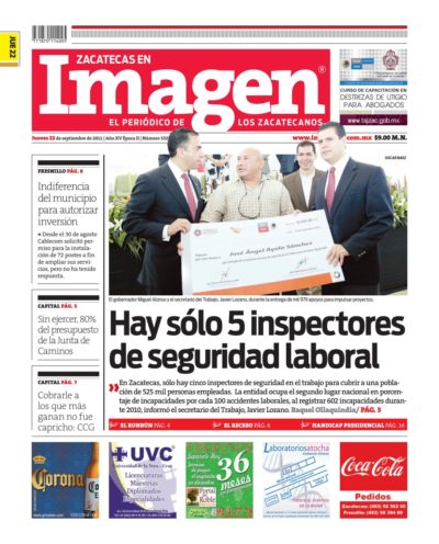Imagen Zacatecas edición del 22 de Septiembre 2011