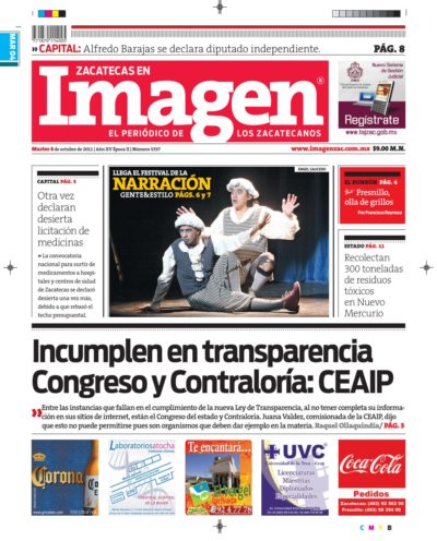 Imagen Zacatecas edición del 04 de Octubre 2011