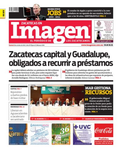Imagen Zacatecas edición del 06 de Octubre 2011