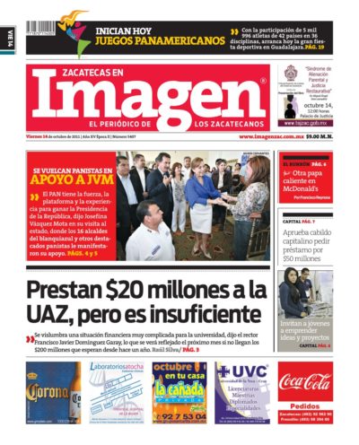 Imagen Zacatecas edición del 14 de Octubre 2011
