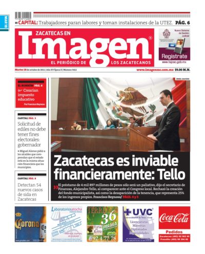 Imagen Zacatecas edición del 18 de Octubre 2011