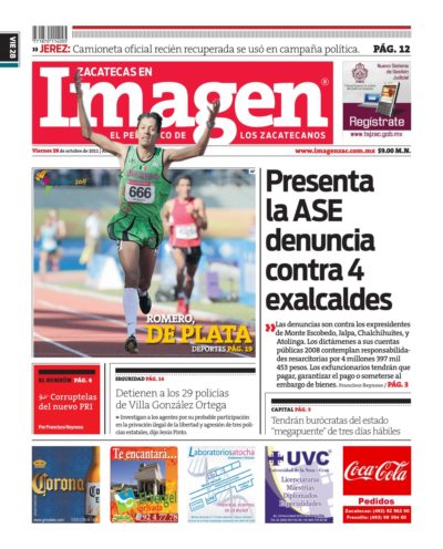 Imagen Zacatecas edición del 28 de Octubre 2011