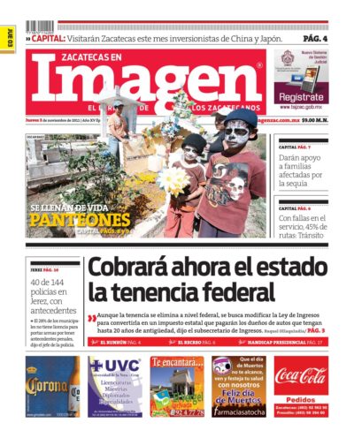 Imagen Zacatecas edición del 03 de Noviembre 2011