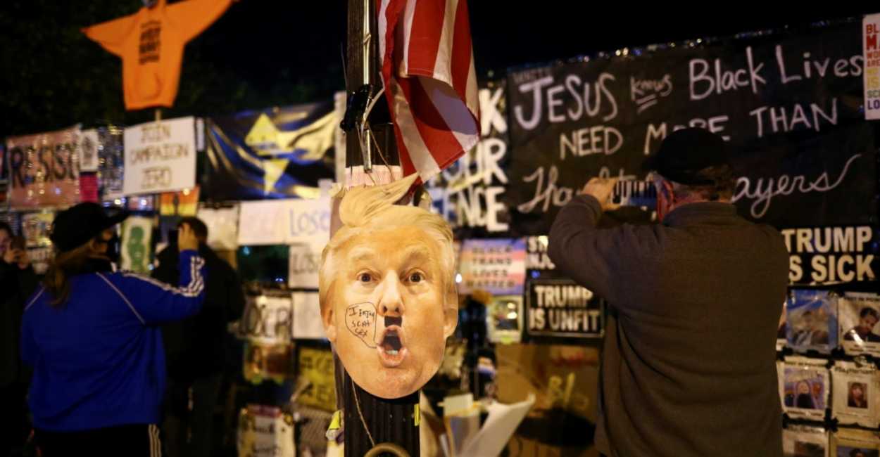 Muchos protestaban en contra de Donald Trump. | REUTERS